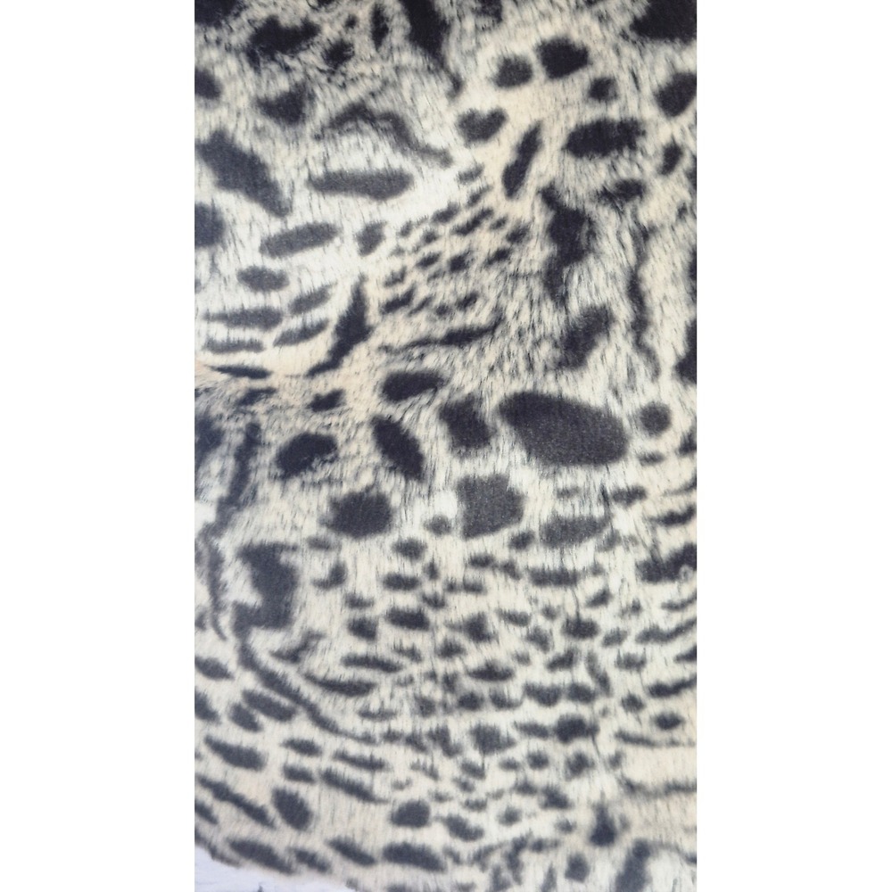 Kristen Blake Reversible Faux Fur Vest Snow Leopard Quilted Hooded Ivory Women - Picture 8 of 14